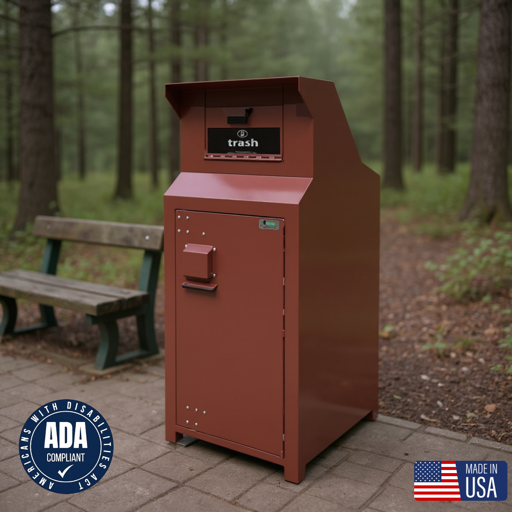 CE140-CH | Single Chute Commercial Bear-Proof ADA-Compliant Enclosure