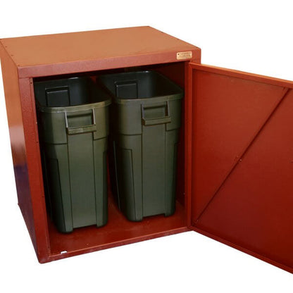 DD230-BR, Brown Double-Door 2-Can Bear Proof Enclosure (Enclosure Only)
